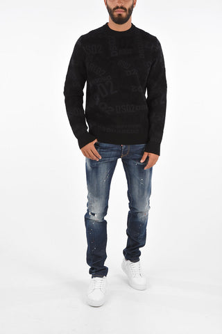 Logoed Jacquard Crew-Neck Sweather