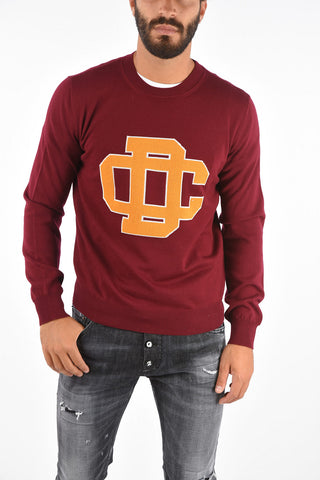 Maxi Embroidered Logo Crew-Neck Sweater