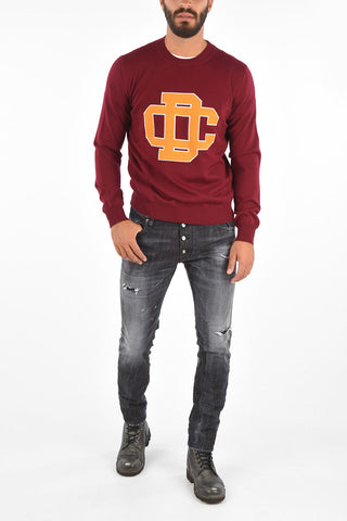 Maxi Embroidered Logo Crew-Neck Sweater