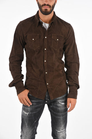 Suede Snap Button Shirt