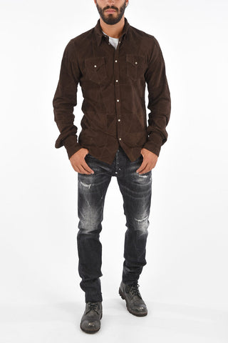 Suede Snap Button Shirt