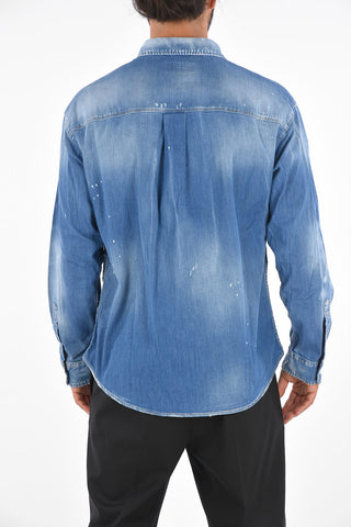 ICON Washed-Out Denim Printed Shirt