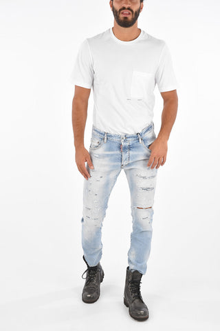 Washed-Out SKATER Distressed Jeans 17 Cm