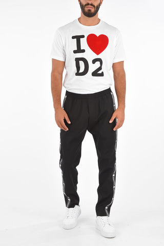 Virgin Wool Logoed Side Band Joggers