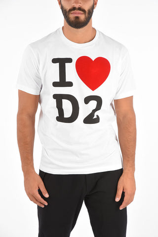 T-Shirt I LOVE D2 in Cotone 