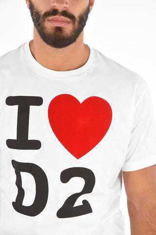 T-Shirt I LOVE D2 in Cotone 