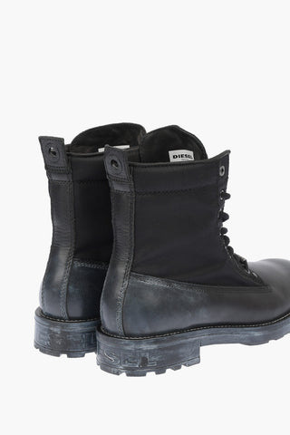 Anfibi D-THROUPER DBBZ S in Pelle e Tessuto