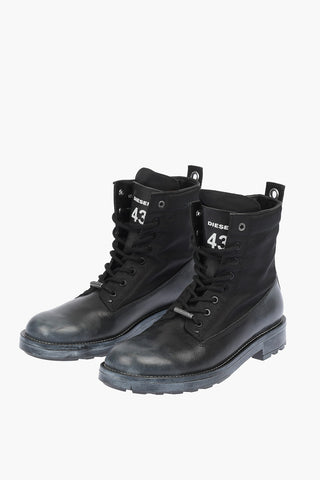 Anfibi D-THROUPER DBBZ S in Pelle e Tessuto