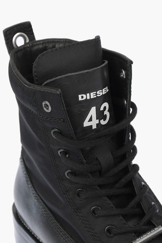 Anfibi D-THROUPER DBBZ S in Pelle e Tessuto