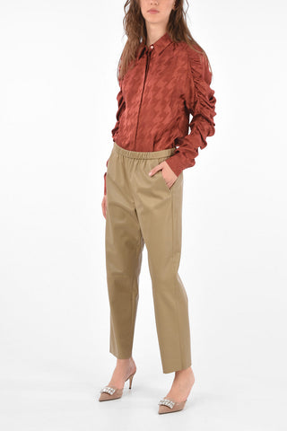 regular fit leather pants