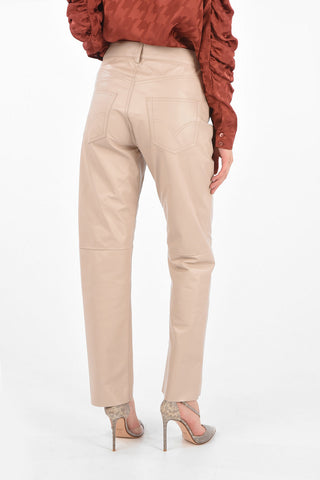 regular fit leather pants
