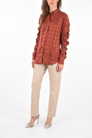 regular fit leather pants