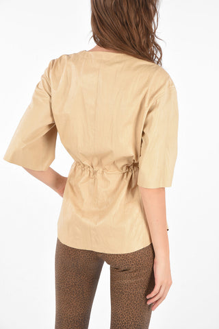 Short Sleeve Leather Jacket