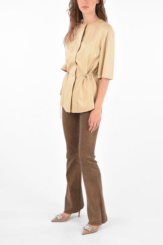 Short Sleeve Leather Jacket