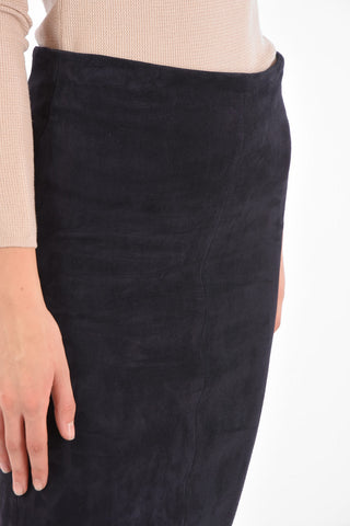 high-rise Suede skirt