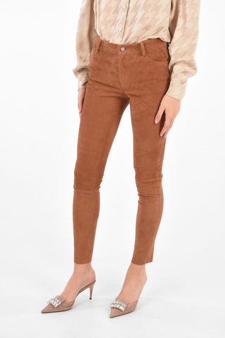 Suede Slim Fit Pants