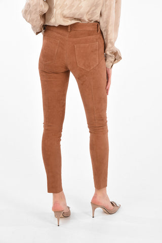 Suede Slim Fit Pants