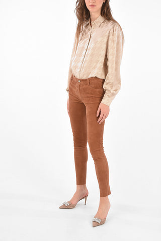 Suede Slim Fit Pants