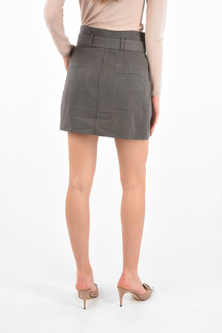denim skirt with belt