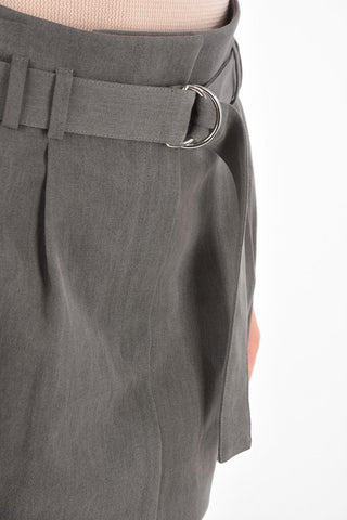 denim skirt with belt