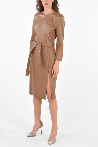 Leather Dress with Belt