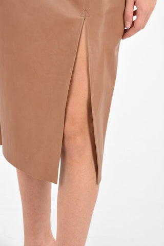 leather skirt with Front Split