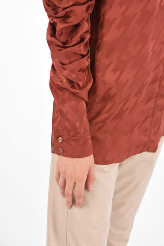 houndstooth Layered sleeve shirt
