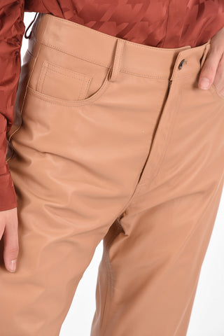 regular fit leather pants