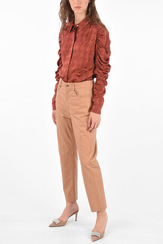 regular fit leather pants