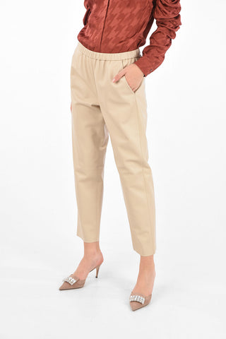 leather high-rise pants
