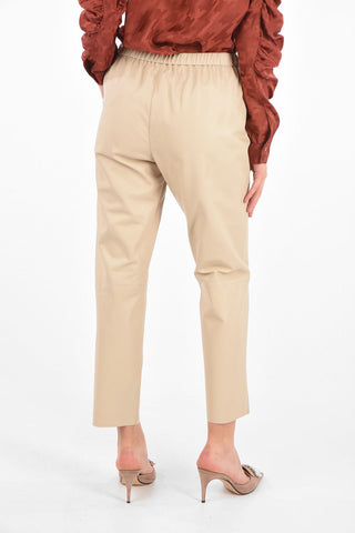 leather high-rise pants