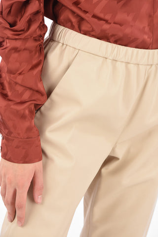 leather high-rise pants