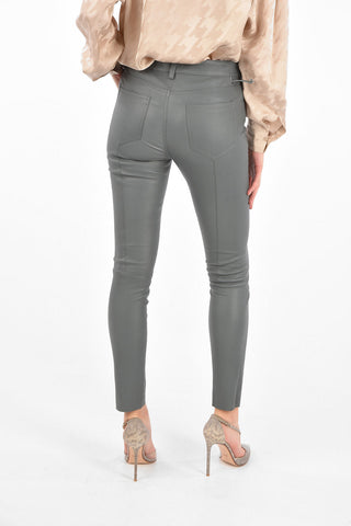 slim fit leather pants