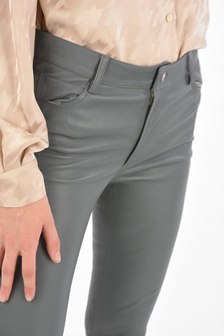 slim fit leather pants