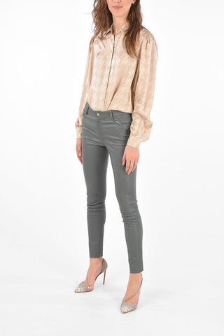 slim fit leather pants