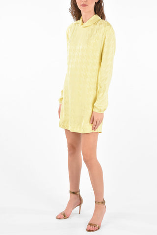 vestito Maniche Lunghe con fantasia Pied de Poulé