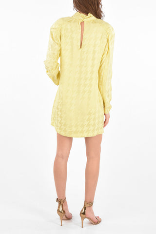 vestito Maniche Lunghe con fantasia Pied de Poulé