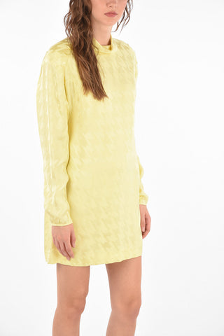 vestito Maniche Lunghe con fantasia Pied de Poulé