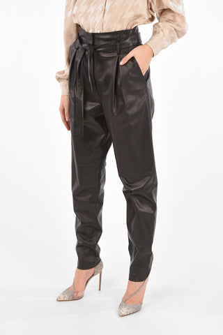 Leather Paper Bag Pants