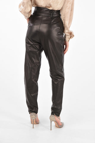 Leather Paper Bag Pants