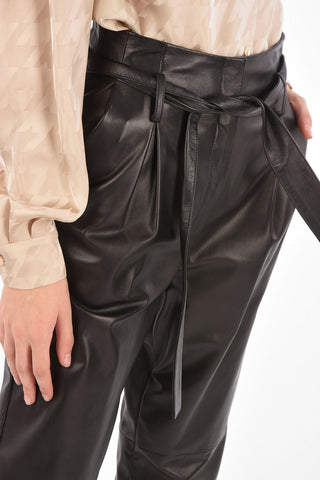 Leather Paper Bag Pants