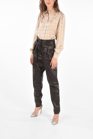Leather Paper Bag Pants