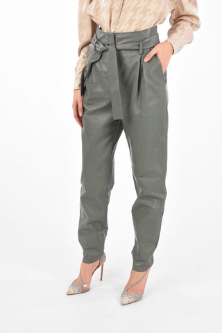 Leather Paper Bag Pants