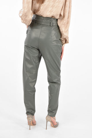 Leather Paper Bag Pants