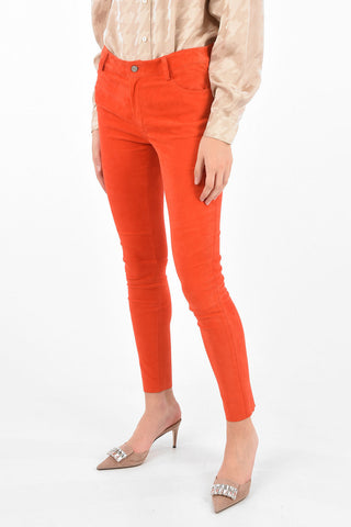 Suede Slim Fit Pants
