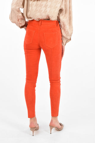 Suede Slim Fit Pants