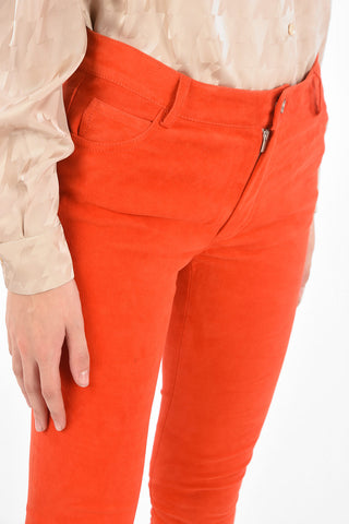 Suede Slim Fit Pants