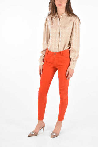 Suede Slim Fit Pants