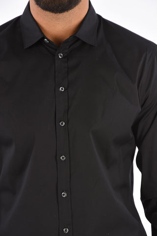 Camicia Collo Francese in Cotone Stretch