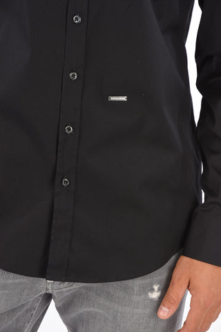 Camicia Collo Francese in Cotone Stretch